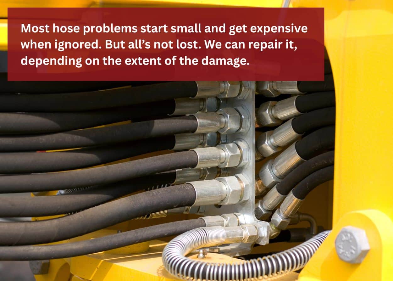 hydraulic hose repair or replacement for large equipment